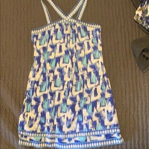 BCBG Summer cross-neck dress